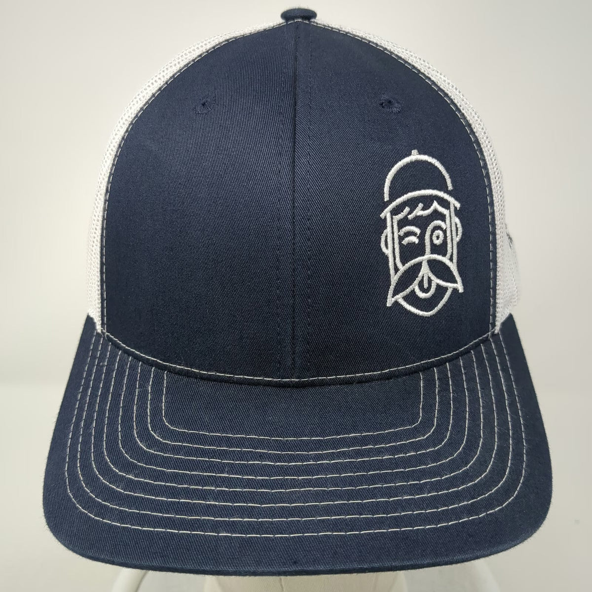 Richardson Trucker Hat Blue One Size Snapback Loose Screw Beer Co Logo Mesh