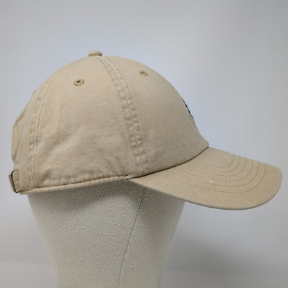 GLH Baseball Cap Beige One Size Cotton Slideback Embroidered Anchor Logo Hat