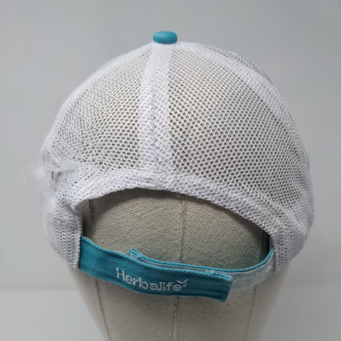 Herbalife Strapback Trucker Hat Blue OSFA Adjustable Embroidered Mesh Back
