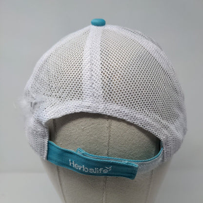 Herbalife Strapback Trucker Hat Blue OSFA Adjustable Embroidered Mesh Back