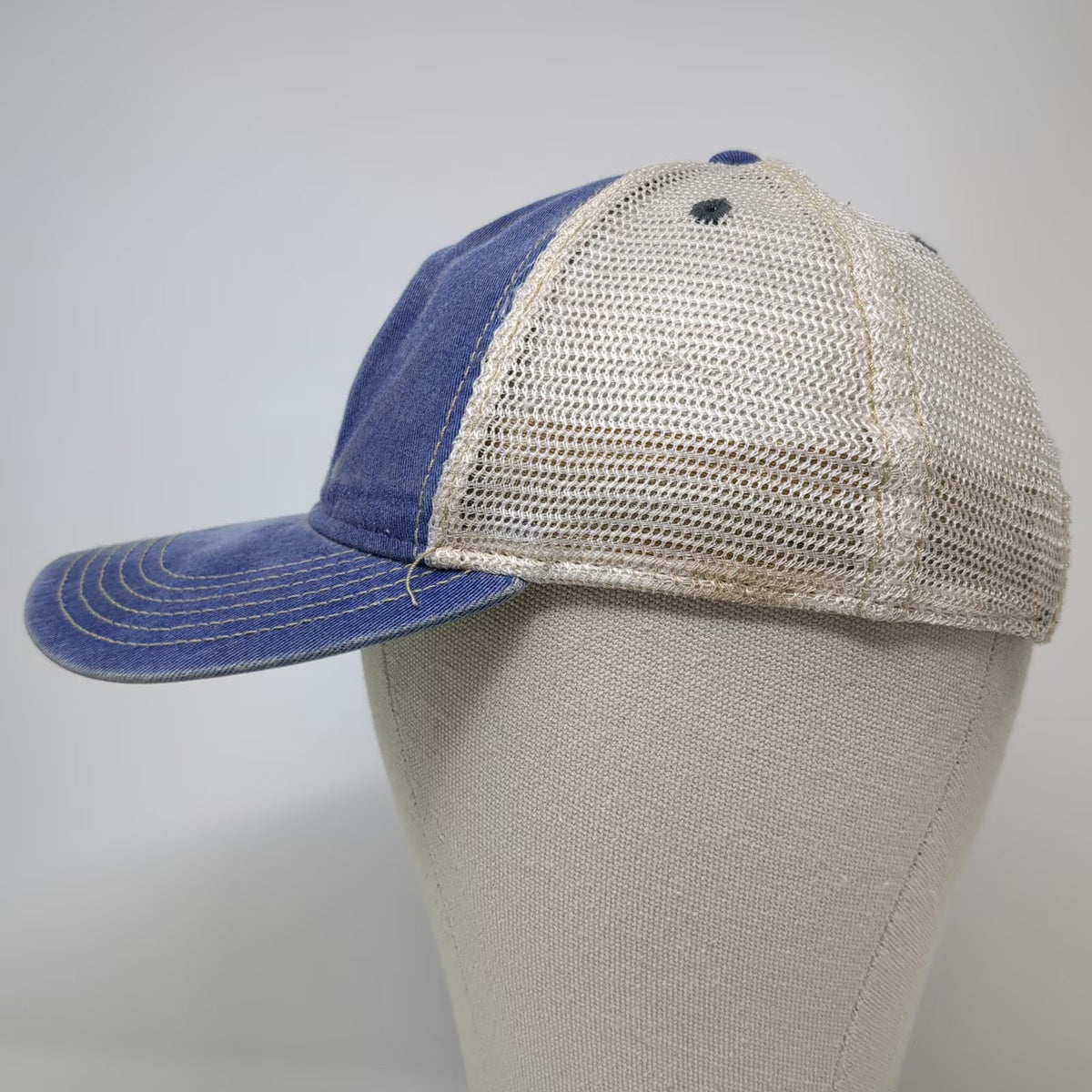 Legacy Trucker Hat Blue One Size Redfish Lake Smiling Fish Patch Mesh Back