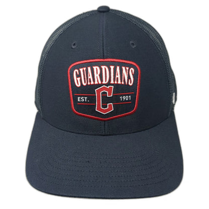 Cleveland Guardians MLB '47 Trucker Hat Gray Red White One Size Snapback Mesh