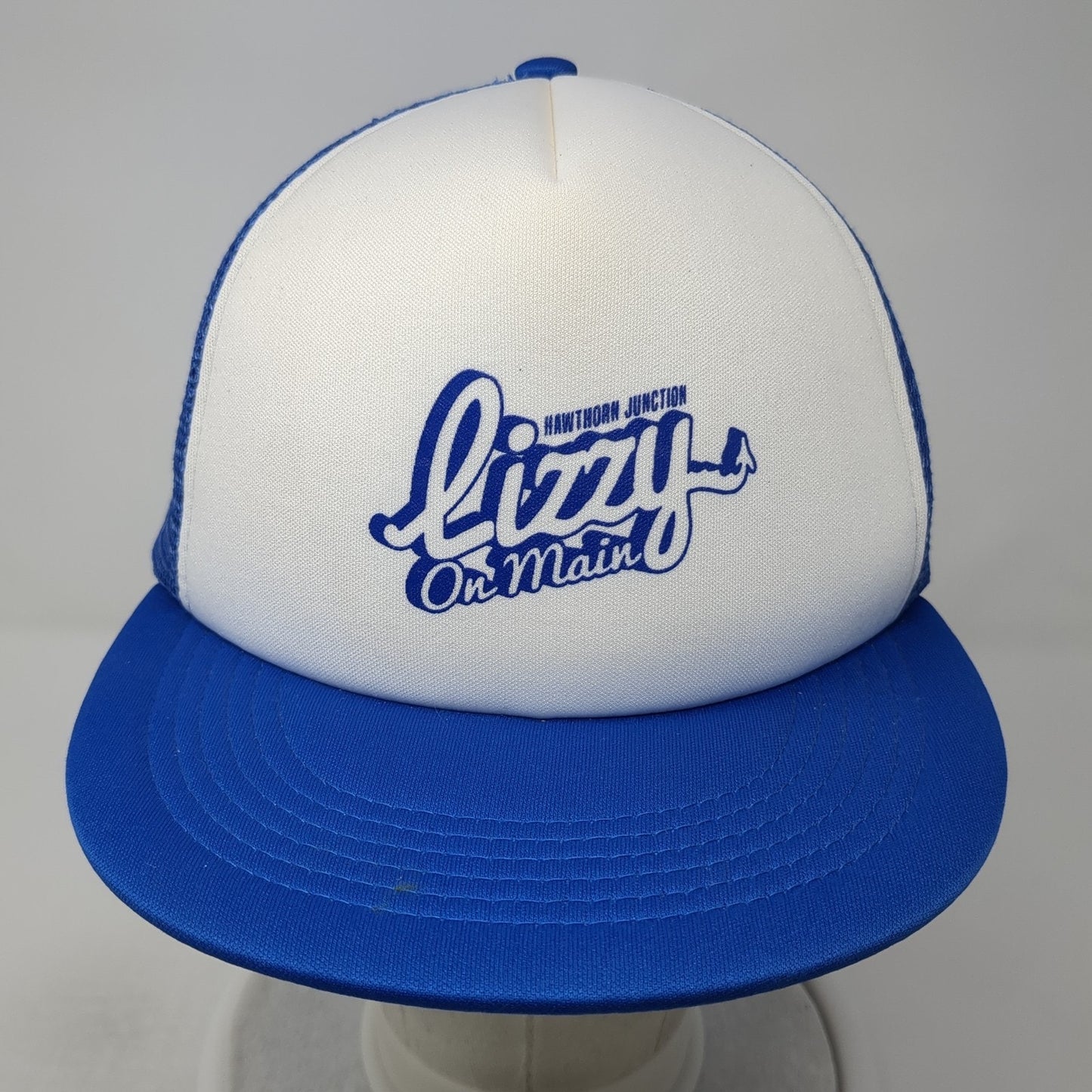 Hawthorn Junction Lizzy On Main Trucker Hat Blue OS Adjustable Mesh Hit Wear