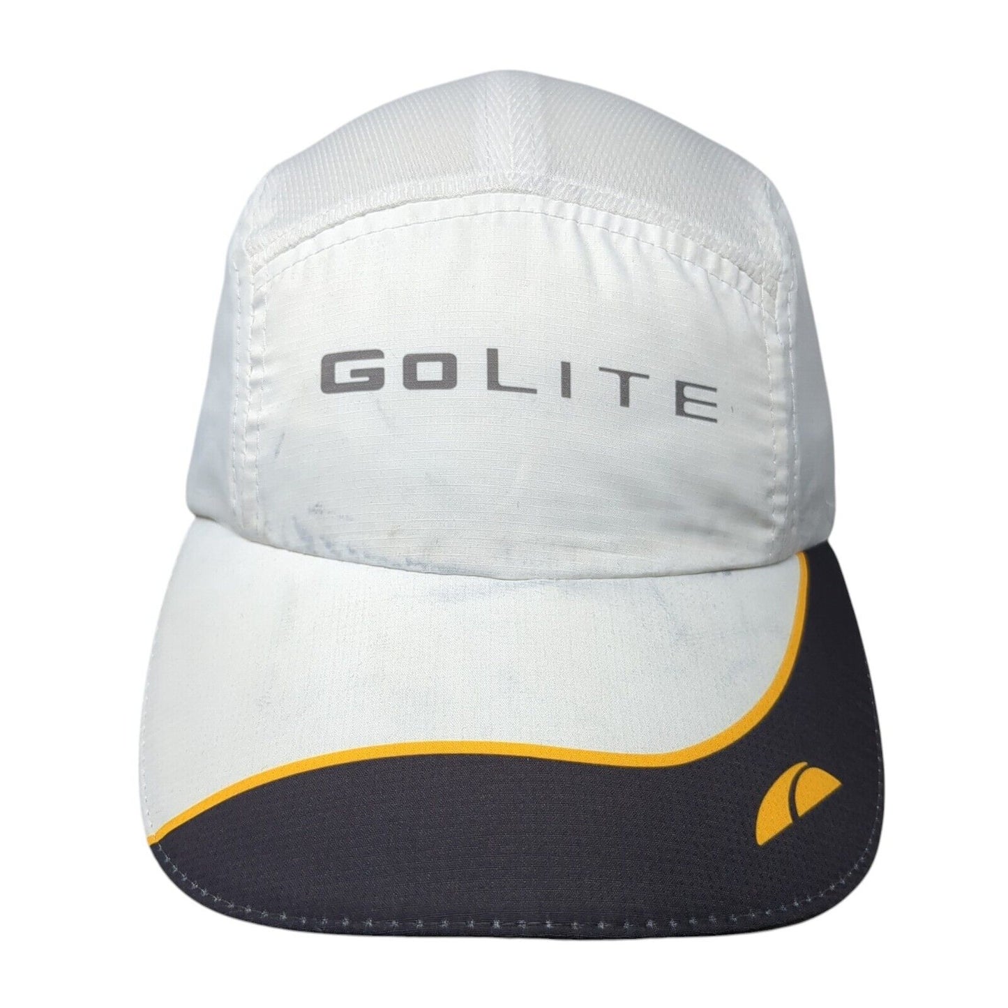 Go Lite Strapback 5 Panel Hat White One Size Adjustable Active Running