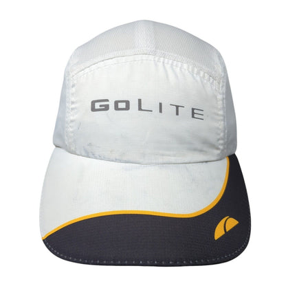 Go Lite Strapback 5 Panel Hat White One Size Adjustable Active Running