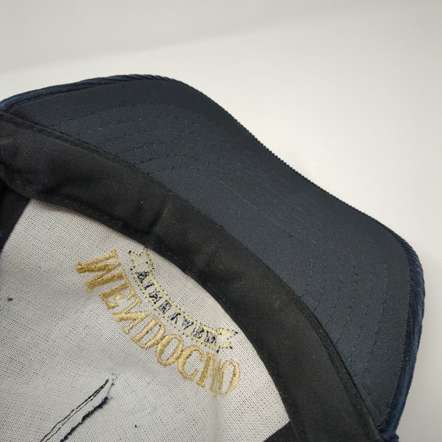 Mendocino Vineyards Snapback Hat Blue One Size Adjustable Embroidered