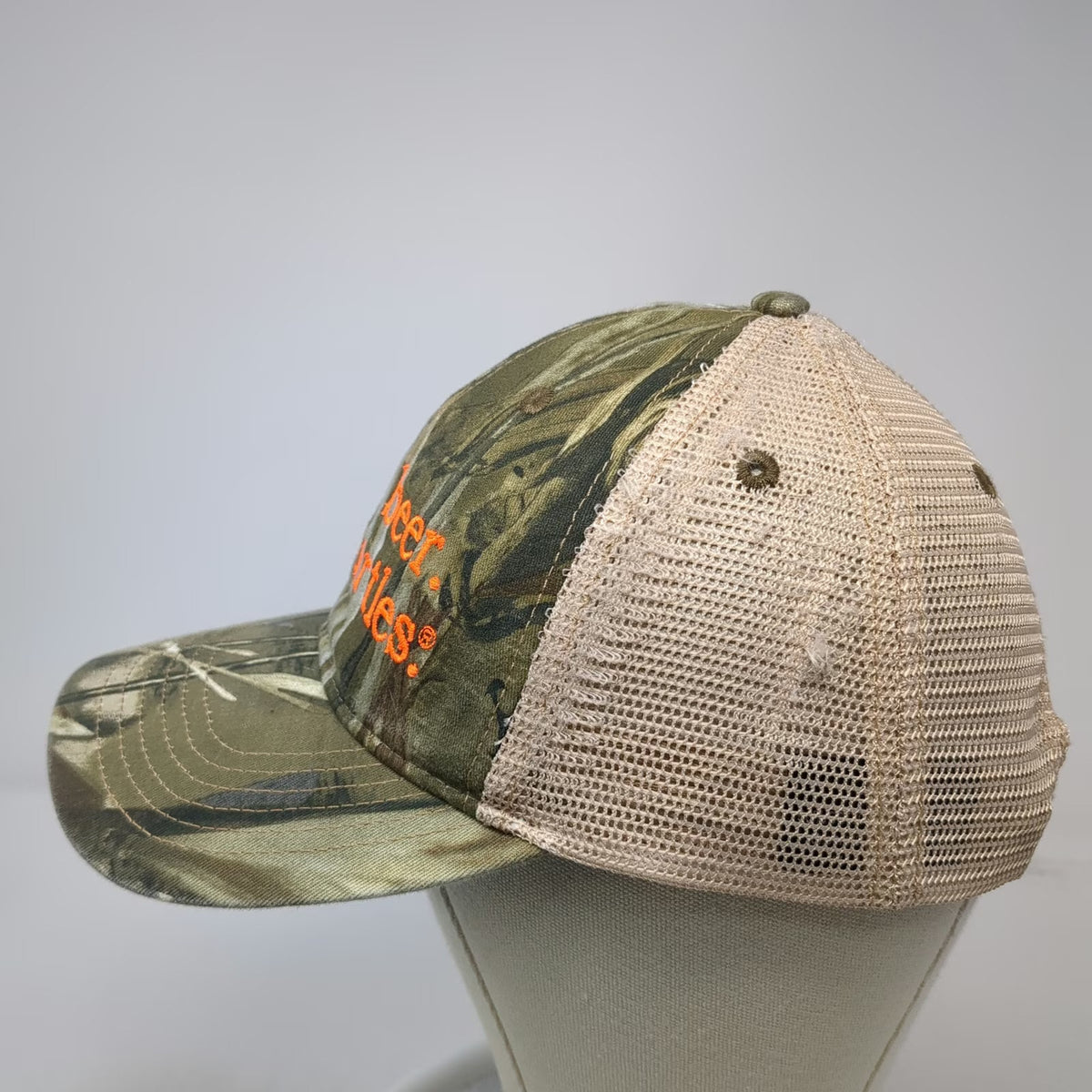 Pacific Headwear Trucker Hat Green One Size Camo Drink Beer Save Turtles Hat