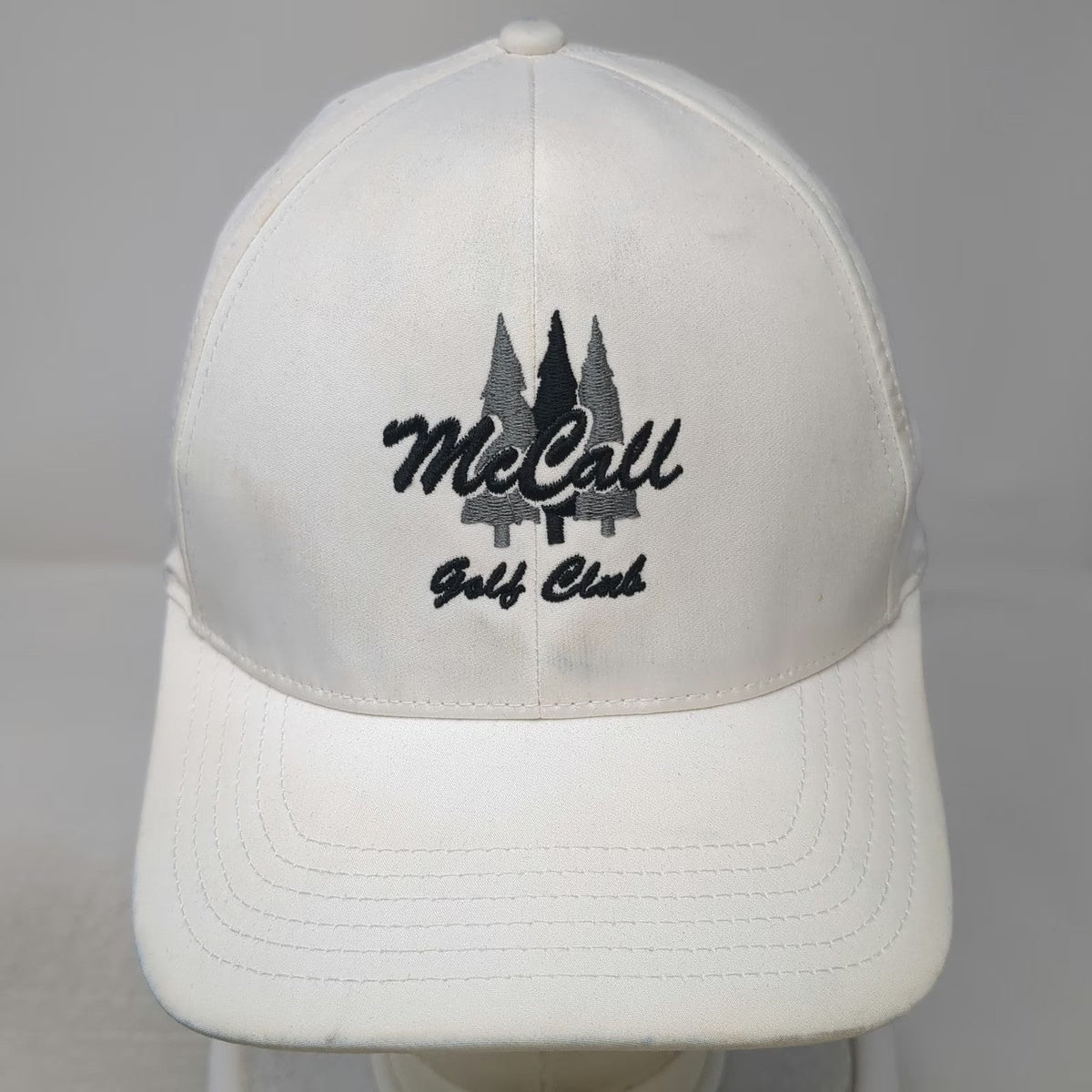 Levelwear Baseball Cap White M McCall Golf Club Performance Stretch Hat