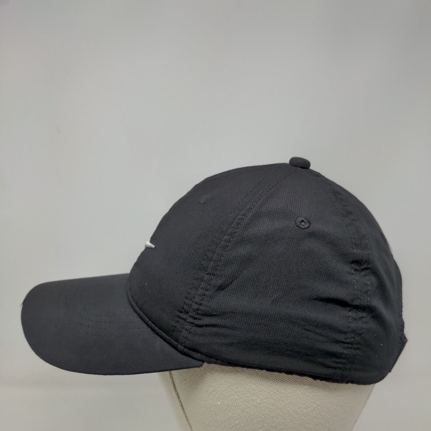 Nike Swoosh Strapback Hat Black OSFM Legacy91 Dri-Fit Embroidered