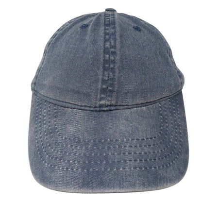 Unbranded Strapback Hat Blue One Size Solid 6 Panel Adjustable Blank