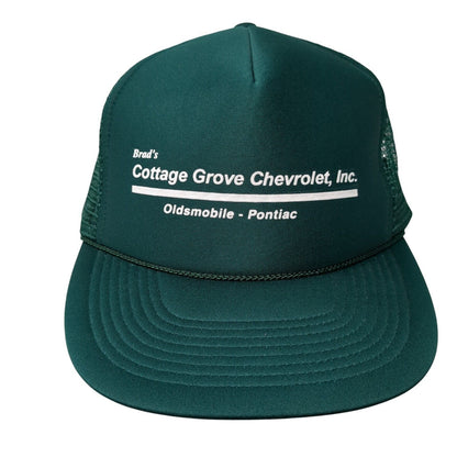 Brad's Cottage Grove Chevrolet Inc Rope Trucker Hat Green OSFA Mesh Back