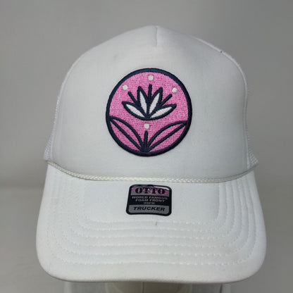 Lotus OK Let's Mahj Snapback Mesh Back Rope Trucker Hat White OSFM Otto