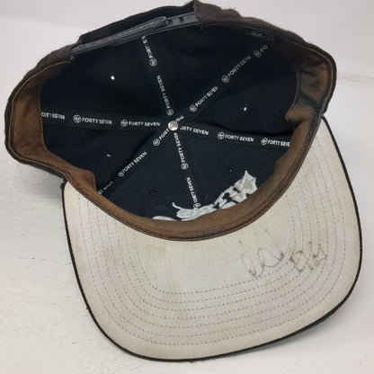 '47 Trucker Hat Black One Size Nitro World Games Snapback Flat Brim Acrylic Wool