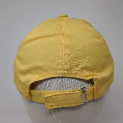 Unbranded Strapback Hat Yellow One Size Adjustable 6 Panel Vented Holes Blank