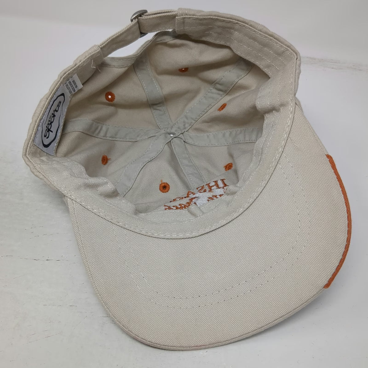 SMCU Sports Baseball Cap Beige One Size IHSAA State Track 2010 Winged Foot Hat