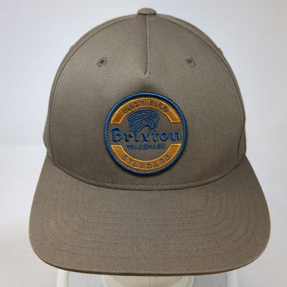 Brixton 5 Panel Brown One Size Hat Snapback Standard Patch Logo Cotton Blend Cap