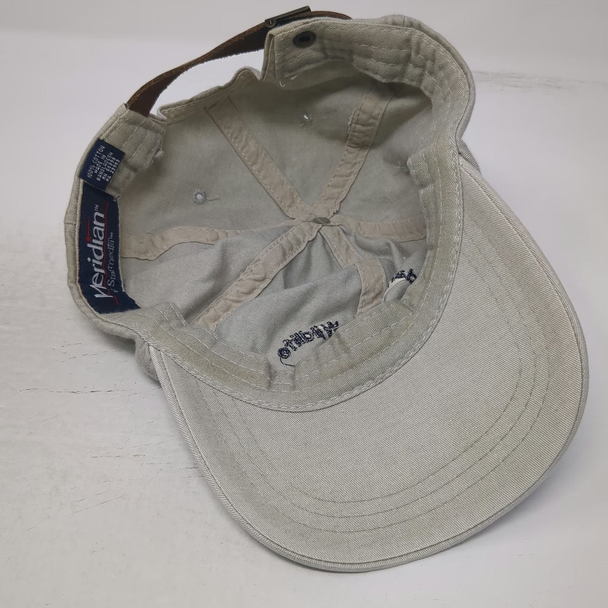 Meridian Idaho Fish & Wildlife Foundation Hat Beige One Size Baseball Cap Strap