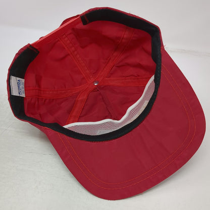 Florida Novel-Tees 5 Panel Hat Red Vintage Petes Boca Raton Panther Checkerboard