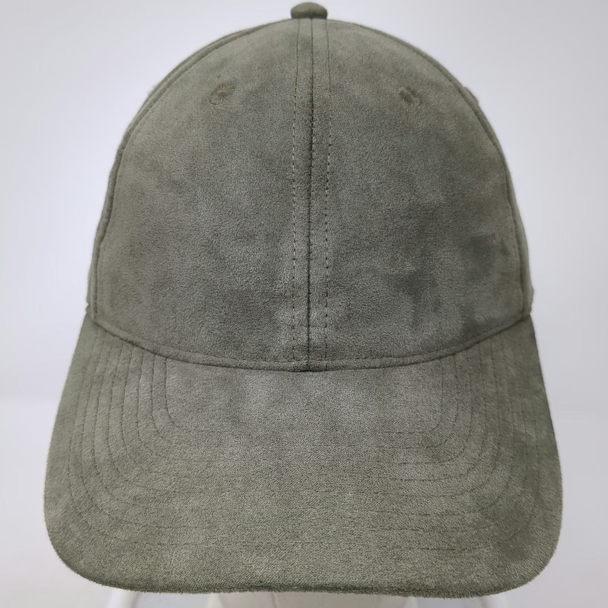 H&M Baseball Cap Green One Size Suede Look Polyester Strapback Slide Buckle Hat