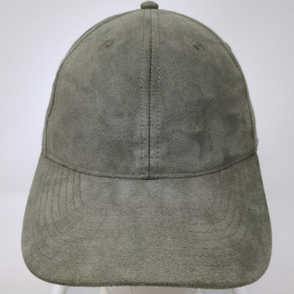 H&M Baseball Cap Green One Size Suede Look Polyester Strapback Slide Buckle Hat
