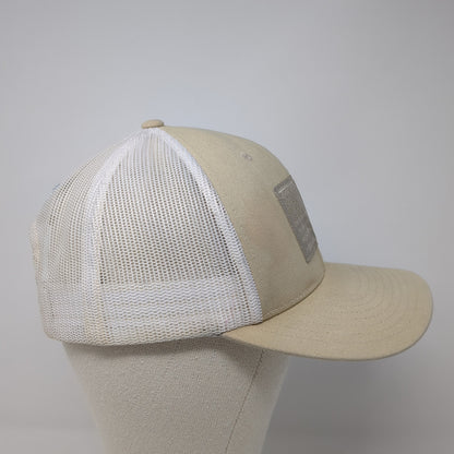 Columbia PFG Fish Flag Trucker Hat Beige One Size Adjustable Patriotic Mesh Back