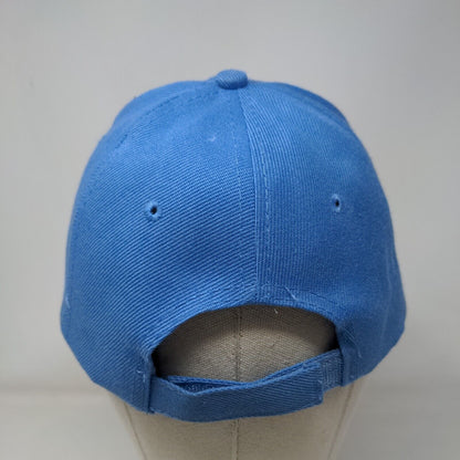 Unbranded Strapback Hat Solid Blue One Size Blank Adjustable Vent Holes