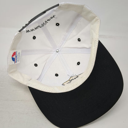 Headmost Snapback Hat White Black One Size PNV Road Sign Highway Graphic