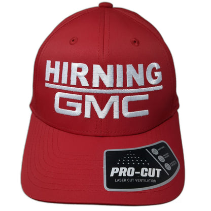 Sport-Tek Trucker Hat Red One Size Hirning GMC Laser Cut Performance Snapback