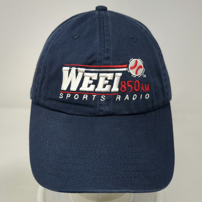 Baseball Cap Blue White Red One Size WEEI 850 AM Sports Radio Strapback Hat