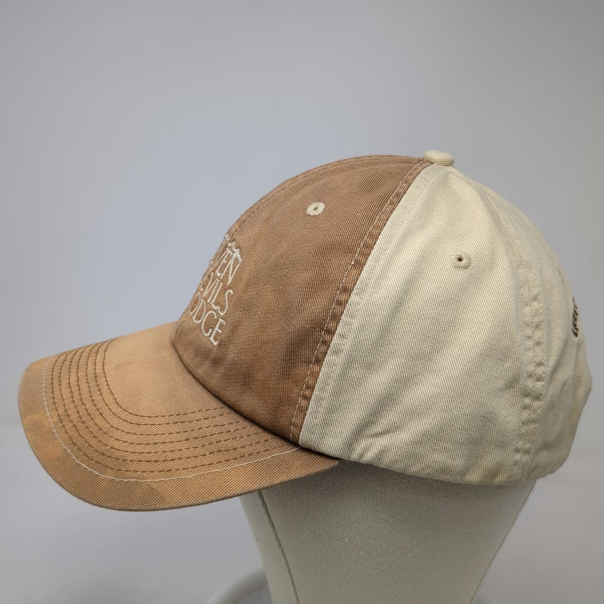 Fahrenheit Baseball Cap Brown One Size Seven Devils Lodge Guest Ranch Hat Cotton