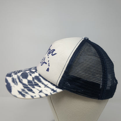 Aloha Lives Snapback Trucker Hat Multicolor OS Adjustable Mesh Back Billabong