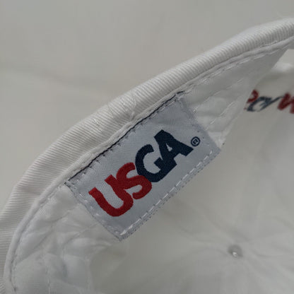 USGA Men's Slideback Hat White Adjustable 2017 US Open Erin Hills Logo Cotton