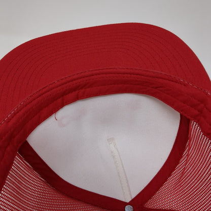 Comrade Snapback Mesh Back Trucker Hat Red One Size Colorblock Yupoong