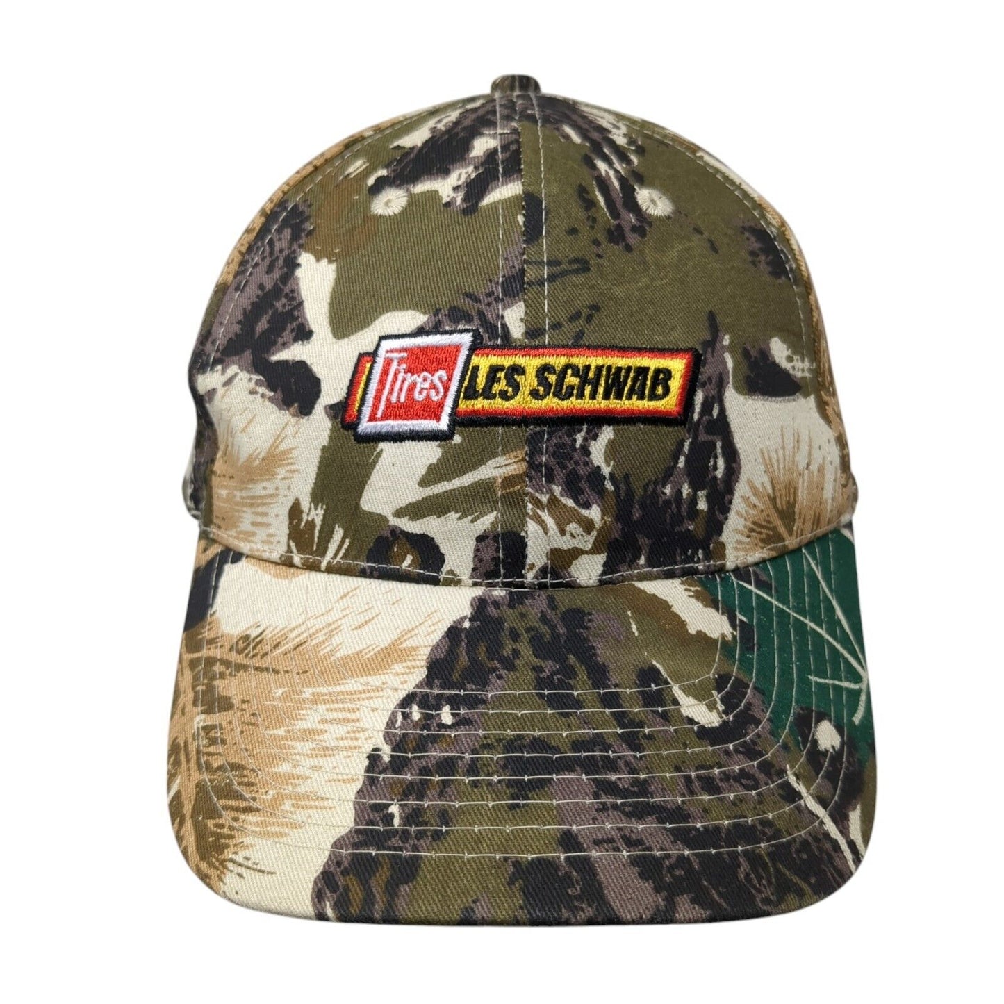 Tires Les Schwab Strapback Hat Camo One Size Adjustable Hunting Outdoor