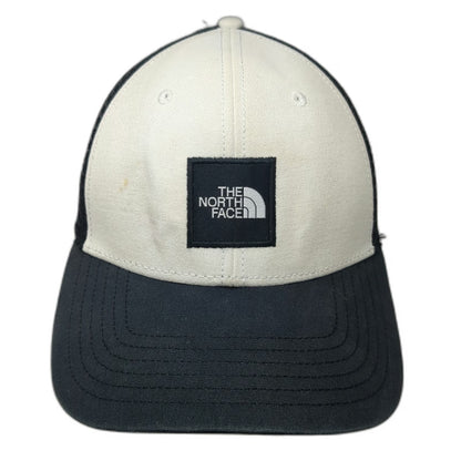 The North Face Trucker Hat White Black OS Mesh Back Snapback Logo Hat Sun Visor