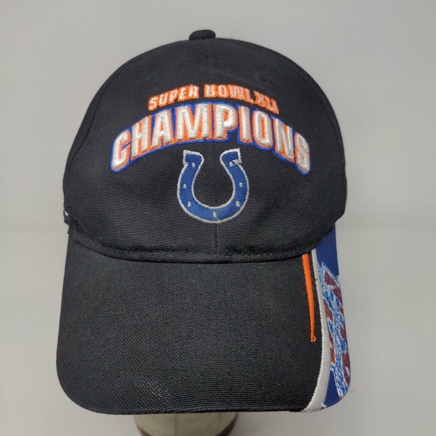 NFL Men's Strapback Hat Black OSFA Indianapolis Colts Superbowl Champions XLI