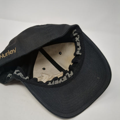 Hurley Fitted Baseball Cap Black Medium Lightweight Embroidered Flexfit Yupoong
