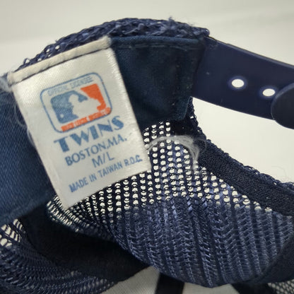 Minnesota Twins MLB Baseball Blue L Trucker Hat Mesh Snapback Vintage