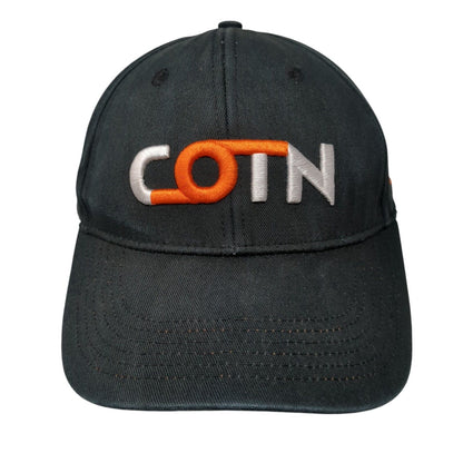 COTN Slideback Hat Black OSFA Adjustable Embroidered Solid 6 Panel