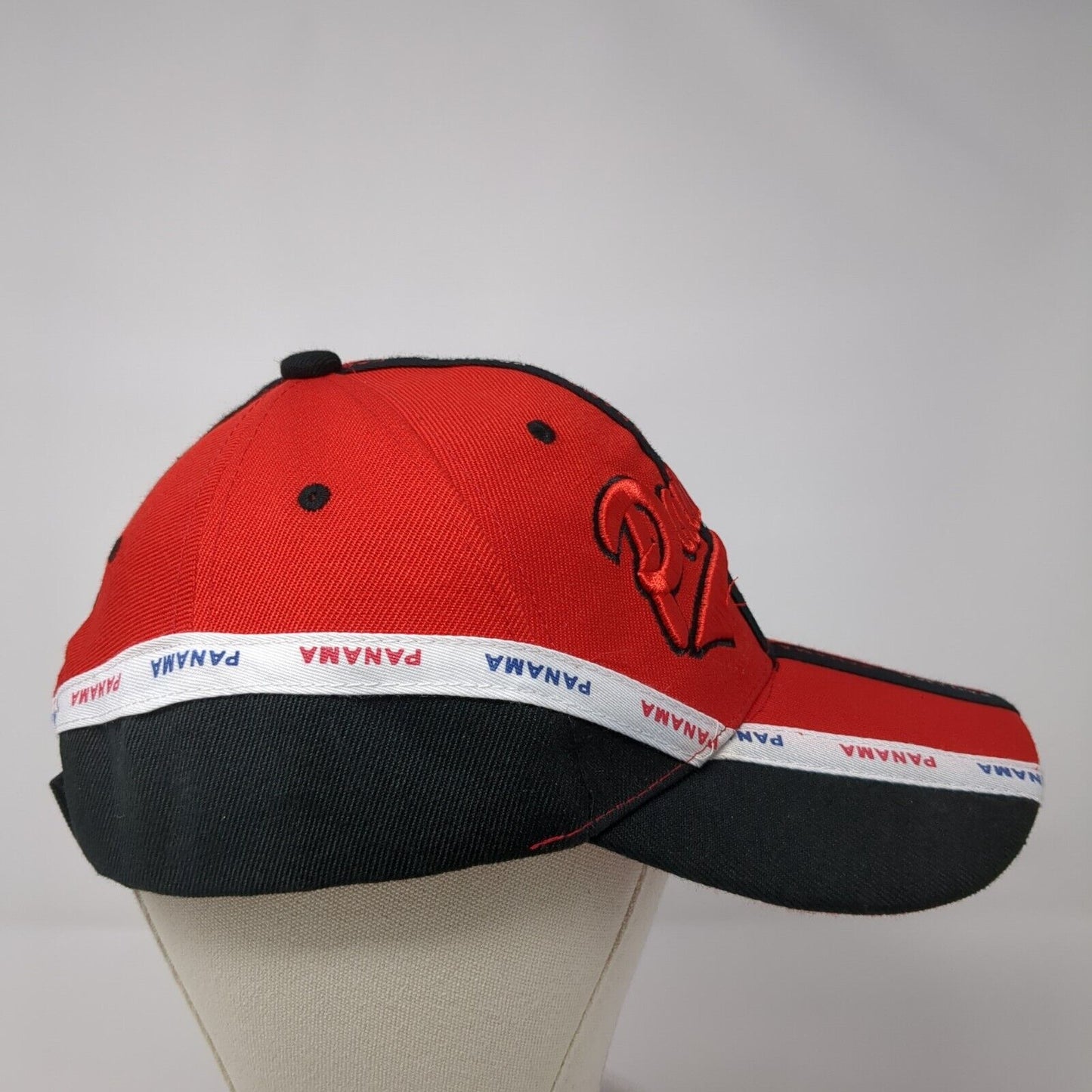 Panama Strapback Hat Multicolor OS Adjustable Embroidered 6 Panel Mega Sport
