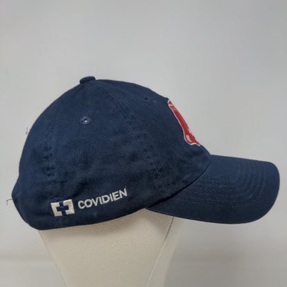 Headmaster Men's Strapback Hat Blue OSFA Boston Red Sox Embroidered Logo 59CM