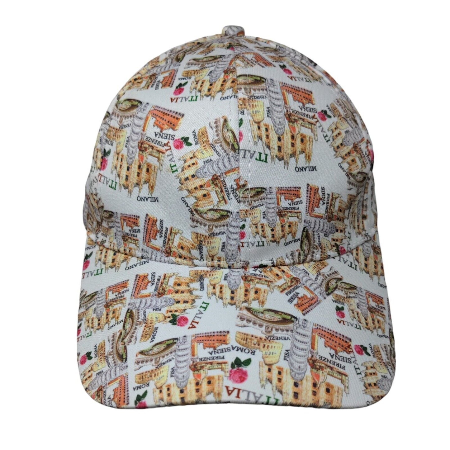 Milano Italia Roma Slideback Hat Multicolor One Size Adjustable Graphic Print