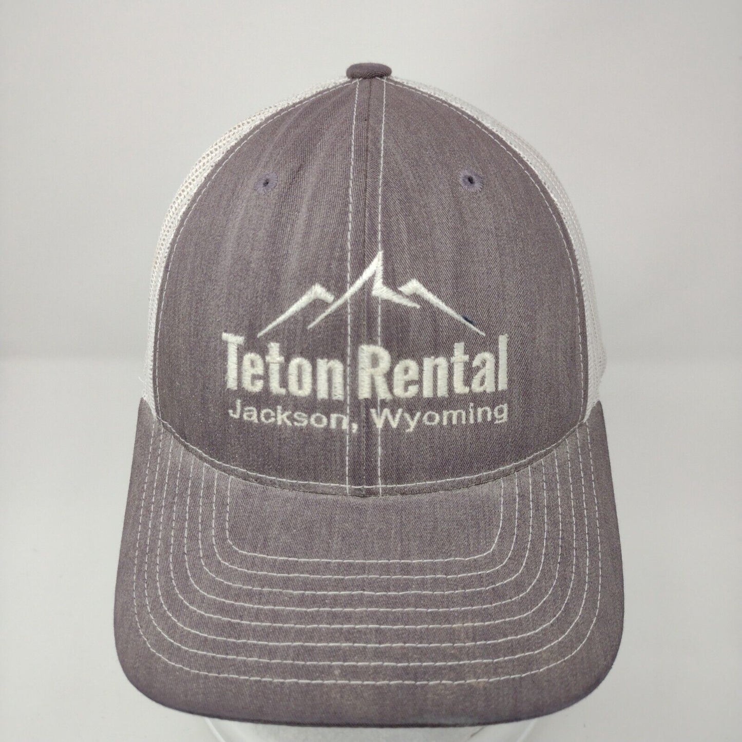 Teton Rental Snapback Trucker Hat Gray OSFA Mesh Back Richardson