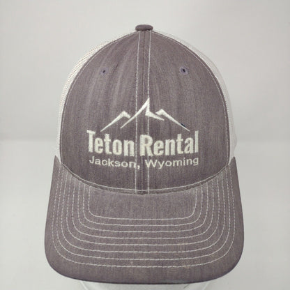 Teton Rental Snapback Trucker Hat Gray OSFA Mesh Back Richardson