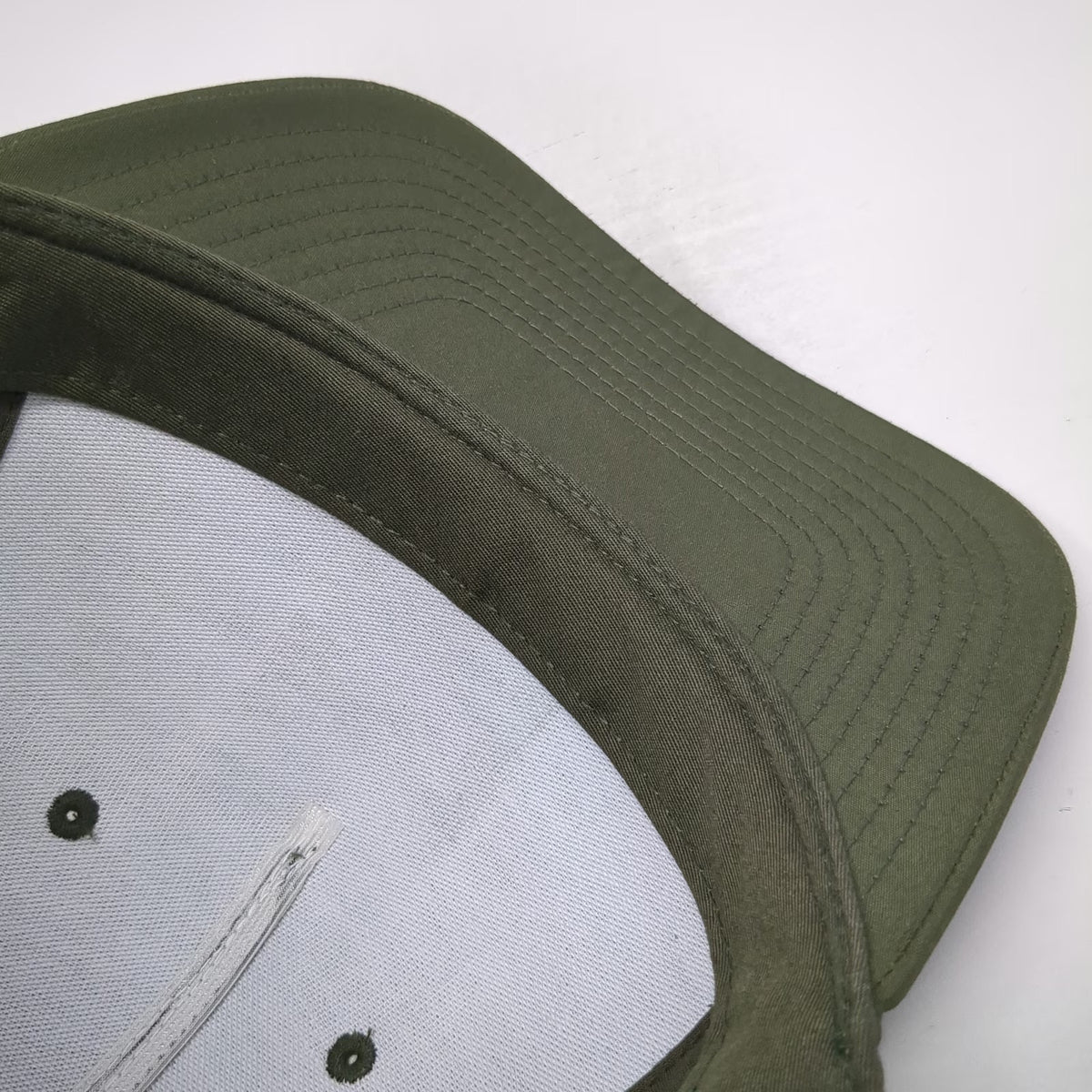 5 Panel Green Hat One Size Snapback Rubber Military Sergeant Chevron Tonal Logo