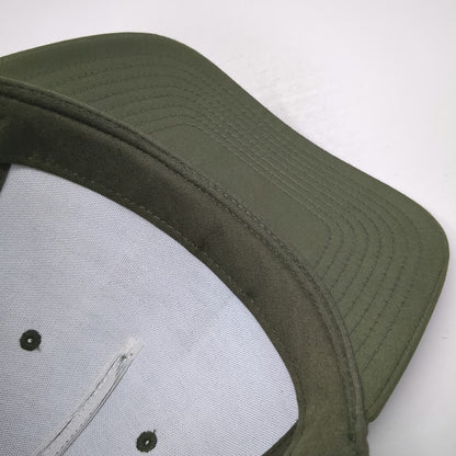 5 Panel Green Hat One Size Snapback Rubber Military Sergeant Chevron Tonal Logo