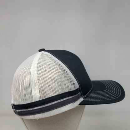 Idaho Snapback Trucker Hat Black One Size Adjustable Mesh Back Port Authority