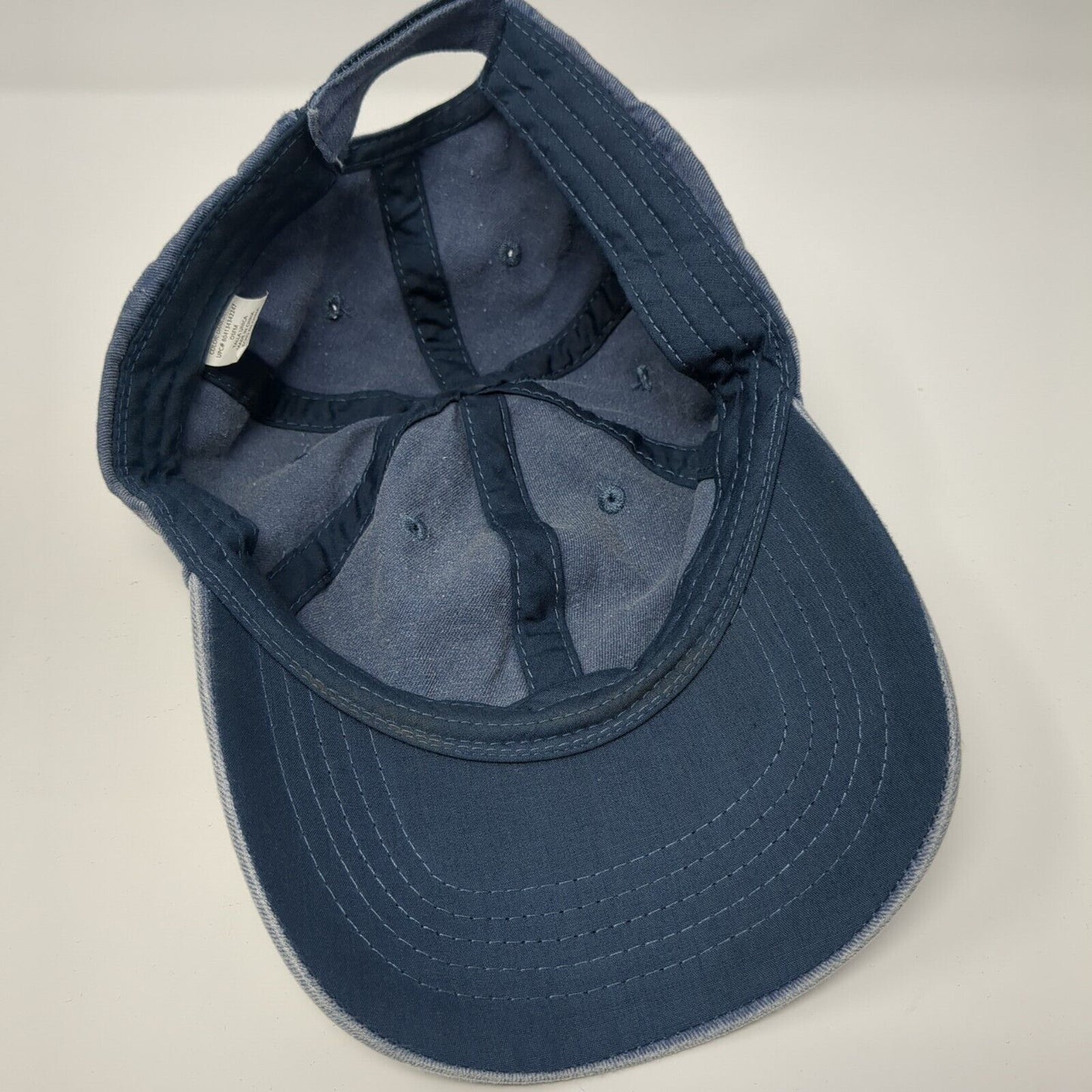 Unbranded Strapback Hat Blue Dark Denim One Size Adjustable Blank