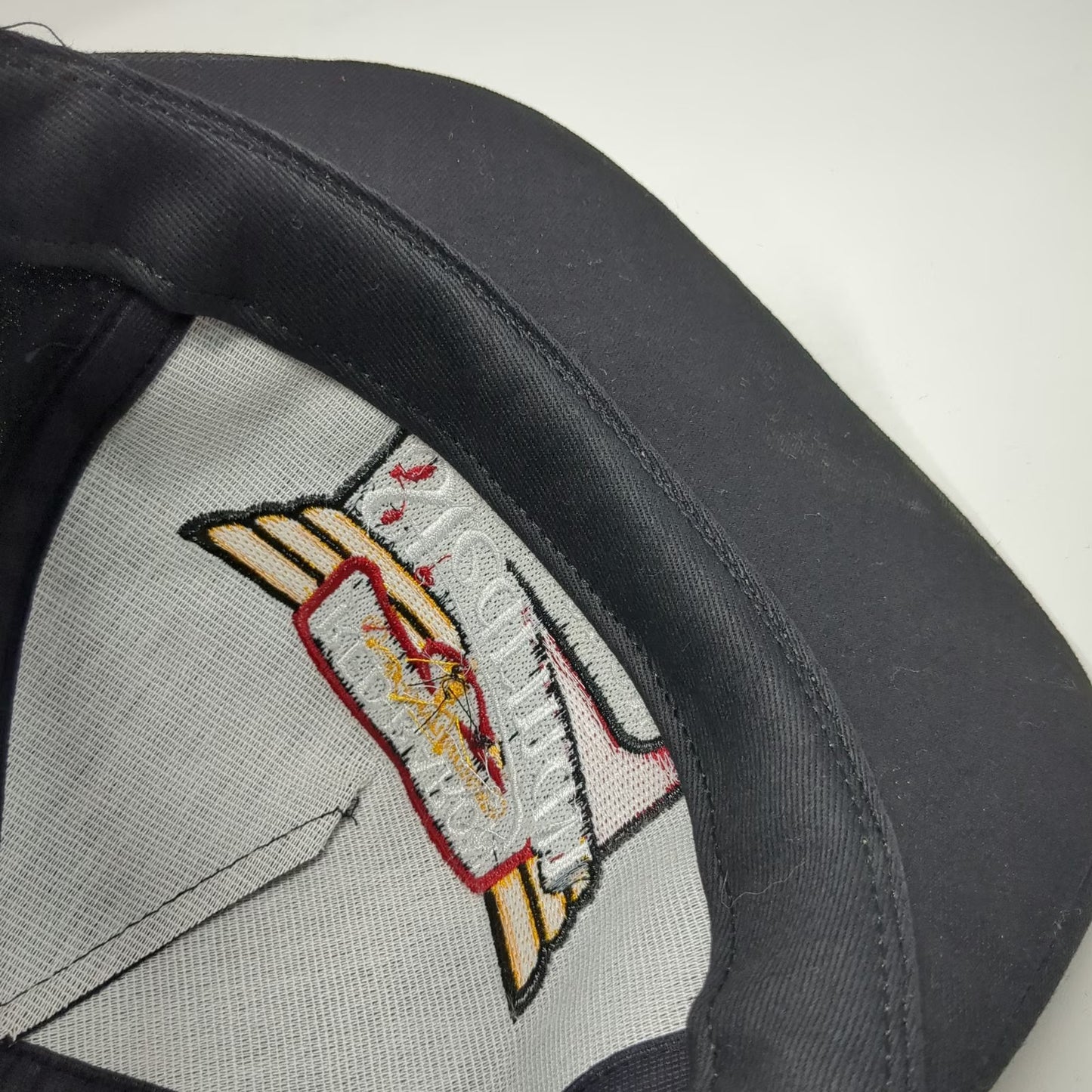 K-Products 5 Panel Black Hat Red Baron Stearman Squadron Scrambled Eggs Vintage
