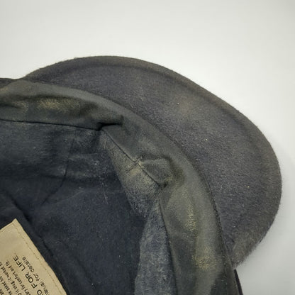Stormy Kromer Baseball Cap Gray 7 3/8 Hat Plaid Wool Ear Flap Made USA Vintage